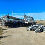 Avanza la iluminación de la Ruta N°12 en los accesos a Caleta Olivia y Cañadón Seco